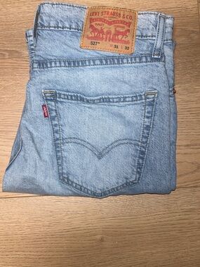 Mens 527 Levi's Light Blue Slim Bootcut Jeans 31/32